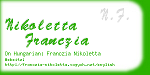 nikoletta franczia business card